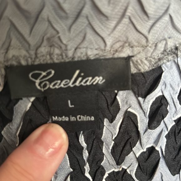 Caelian lightweight jacket to wear over dress or top. Crinkle material. Large - Picture 5 of 9